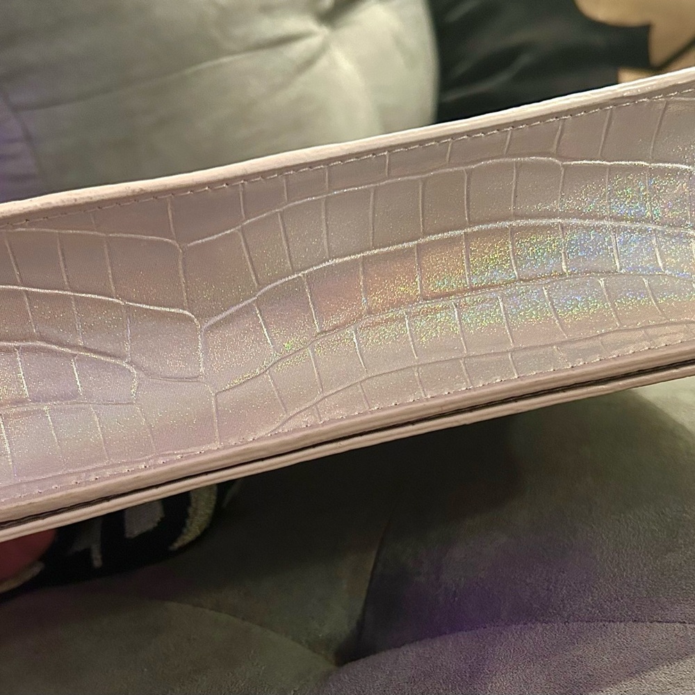 Karl Lagerfeld Iridescent Pink Paris Adele Crossbody Purse NWOT - Picture 5 of 13